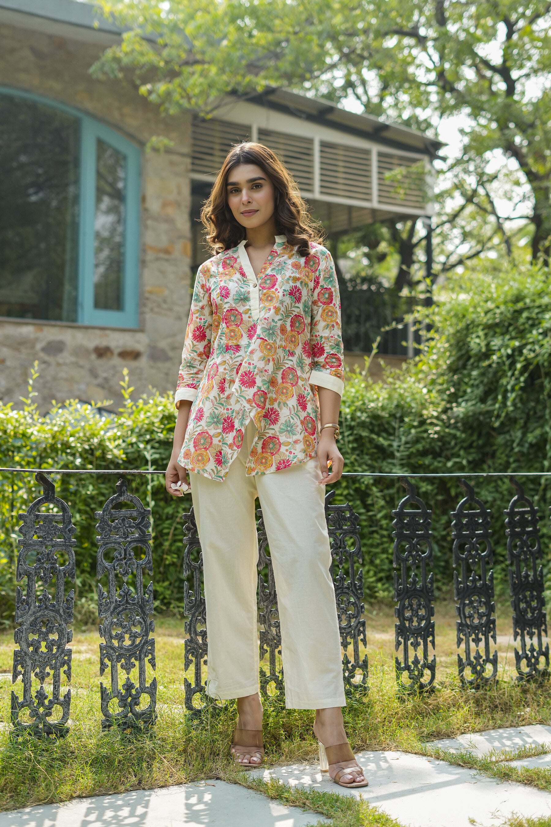 Dove Rosette Cotton Co-ord Set