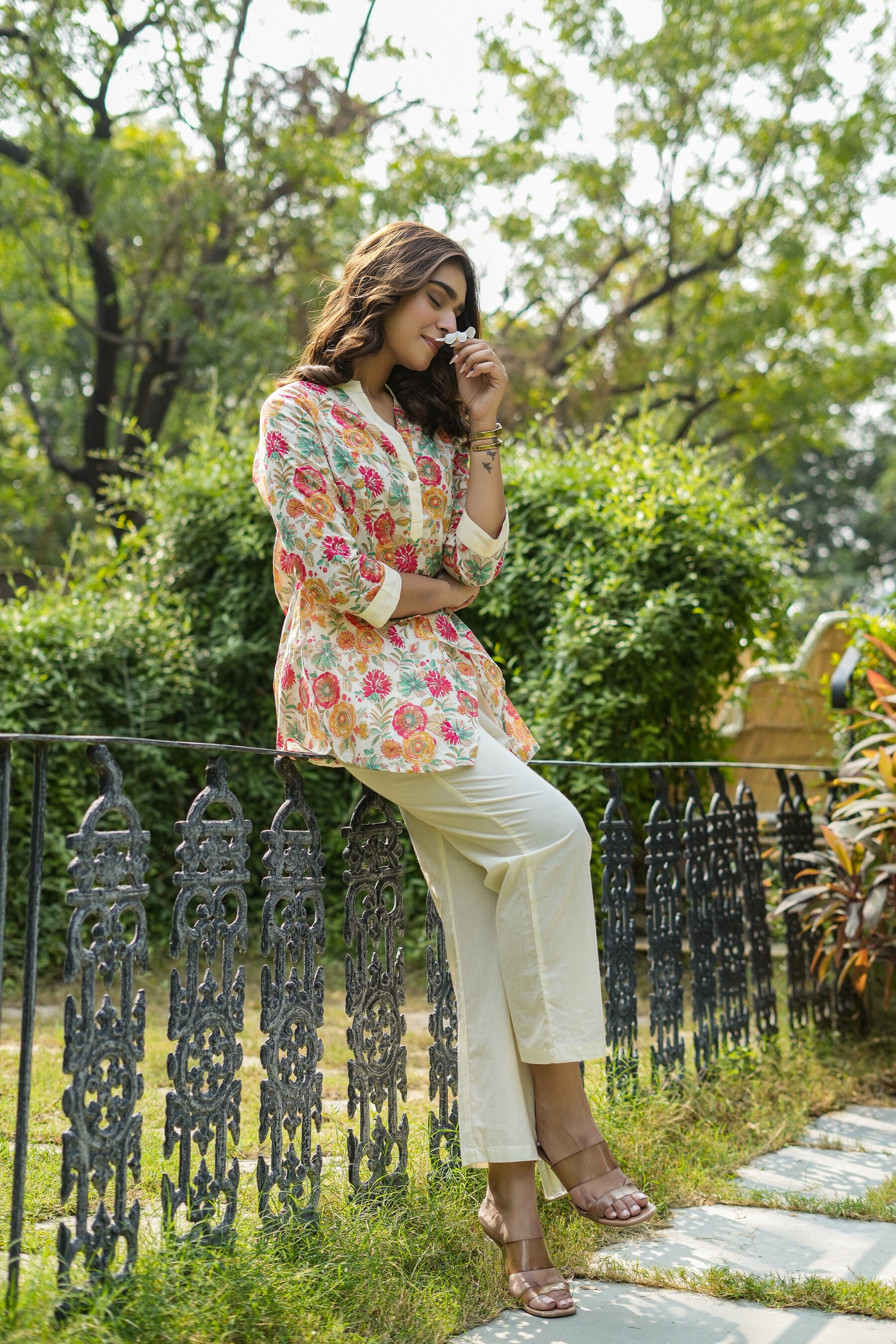 Dove Rosette Cotton Co-ord Set