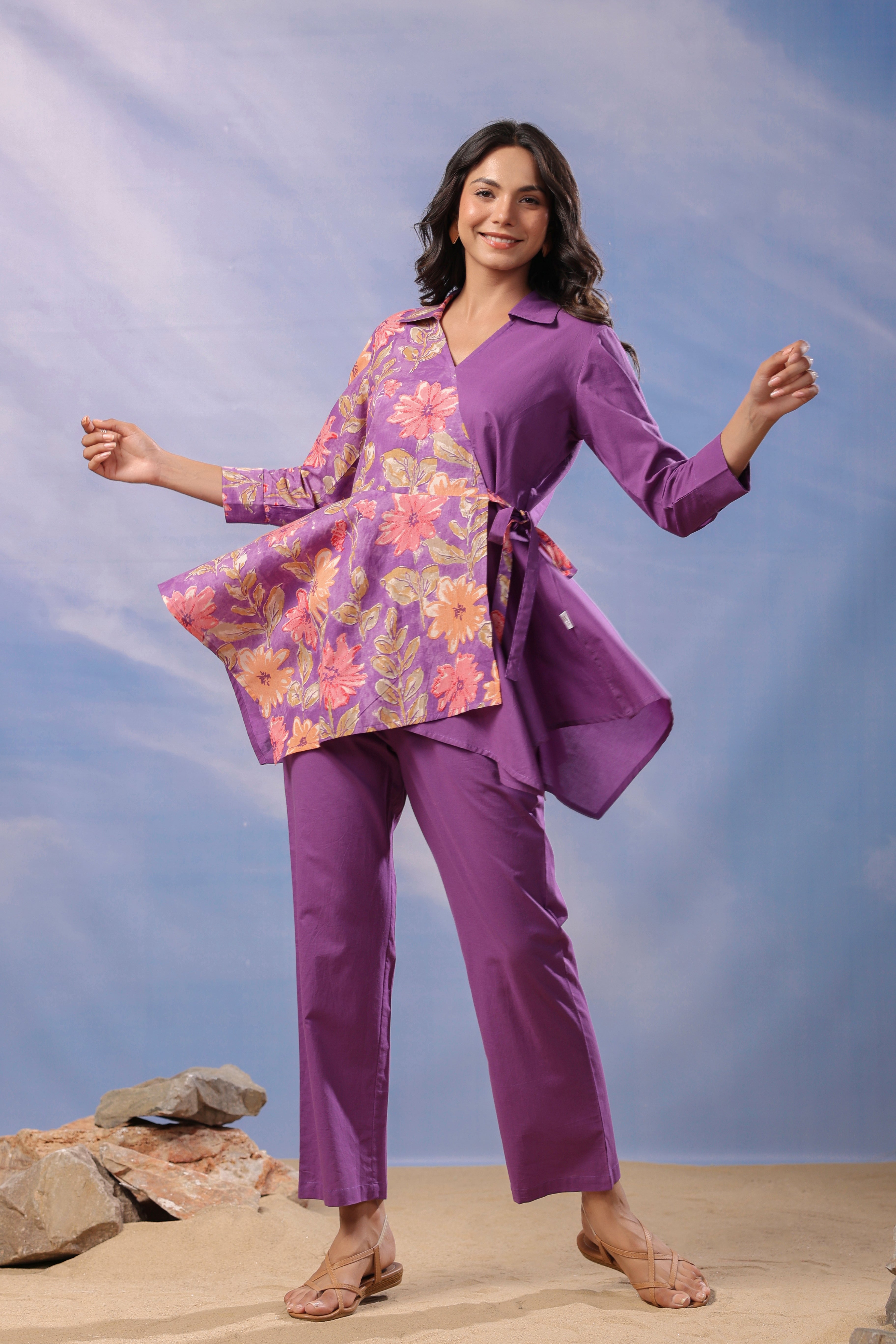 Vibrant Orchid Cotton Co Ord Set