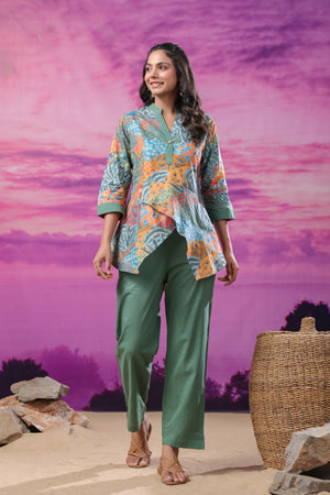 Verdant Vista Cotton Co-ord Set