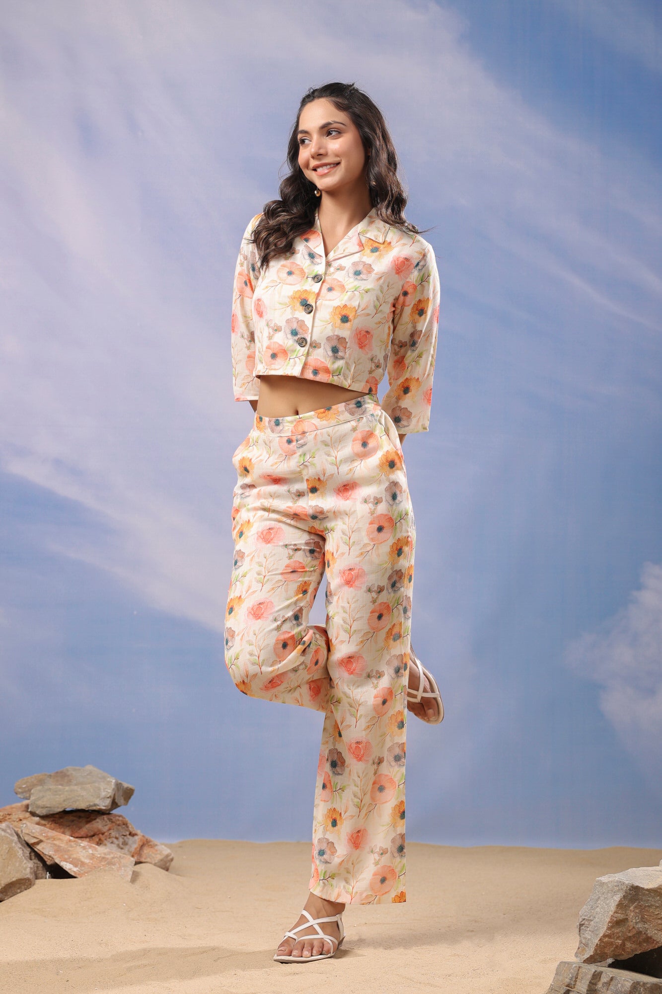 Gentle Petals Cotton Co Ord Set