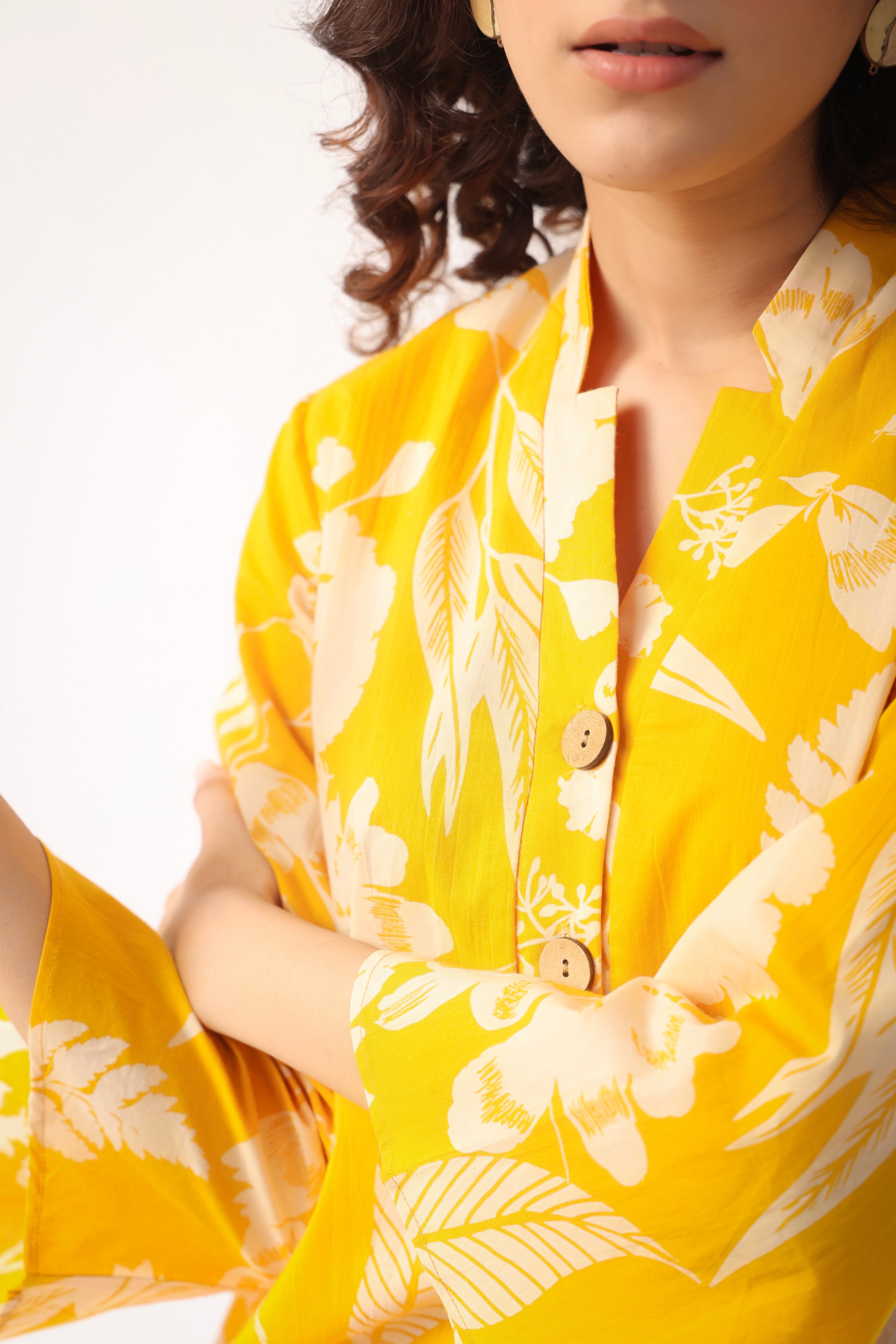 Honeybee Harmony Cotton Palazzo Loungewear Set