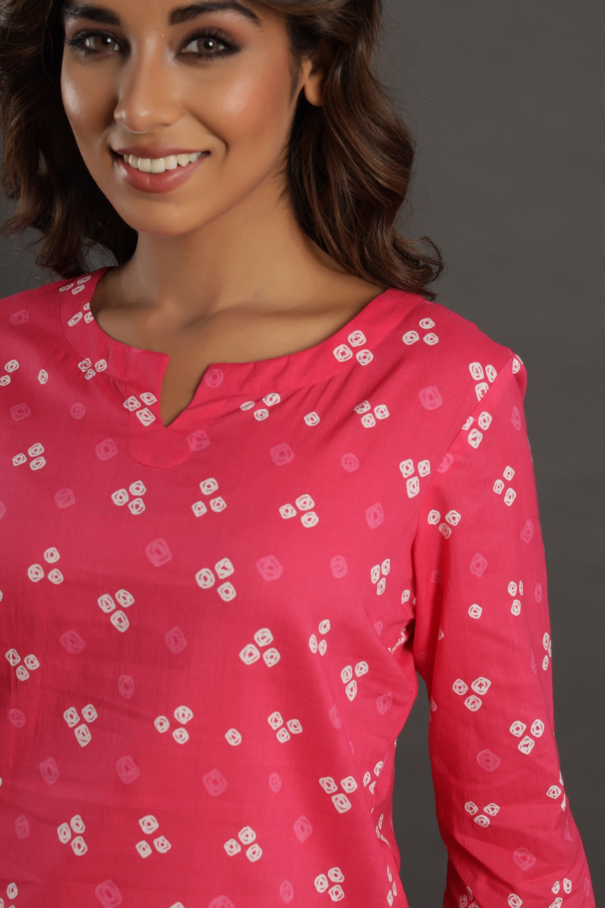 Pink Bliss Patterned Cotton Top Set