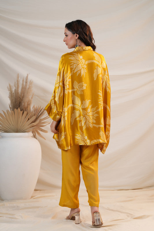 Sunlit Mustard Luxe Russian Silk Co-ord Set