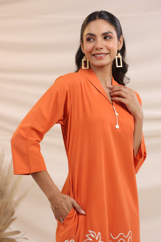 Rust Palm Breeze – Cotton Co-ord Set