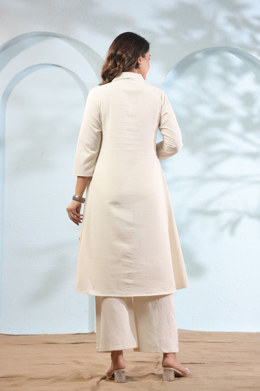 Ivory Tribal Elephant Cotton Flex Co-ord Set