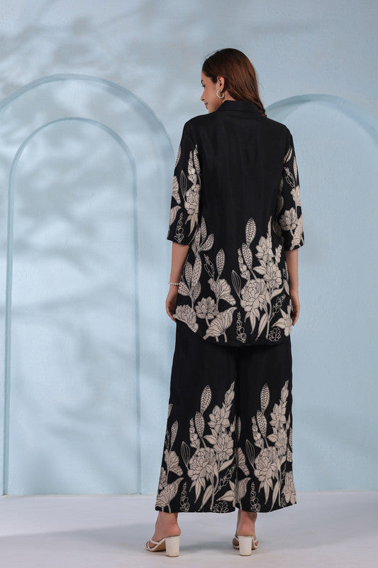 Monochrome Garden in Black Co-Ord Set