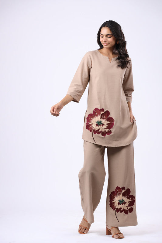 Woodland Blossom Embroidered Cotton Flex Co-ord Set