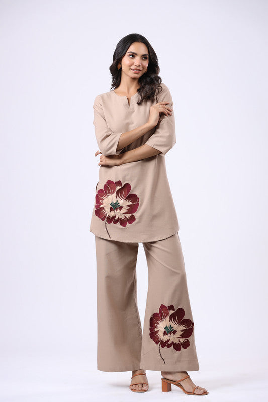 Woodland Blossom Embroidered Cotton Flex Co-ord Set