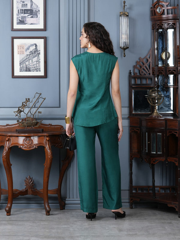 Emerald Elixir Russian Silk Co-ord Set