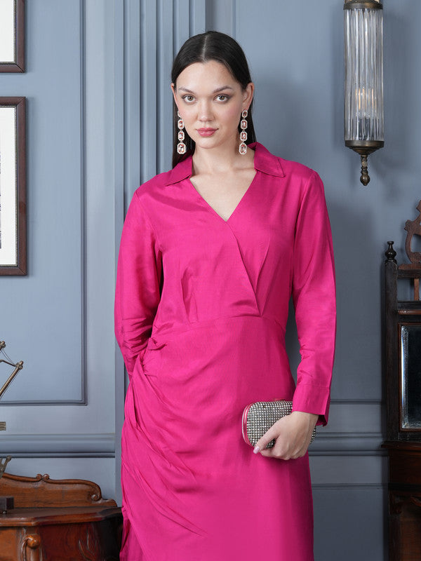 Rose Sangria Russian Silk Dress