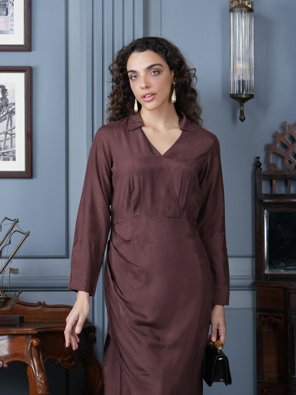 Mocha Bliss Russian Silk Dress