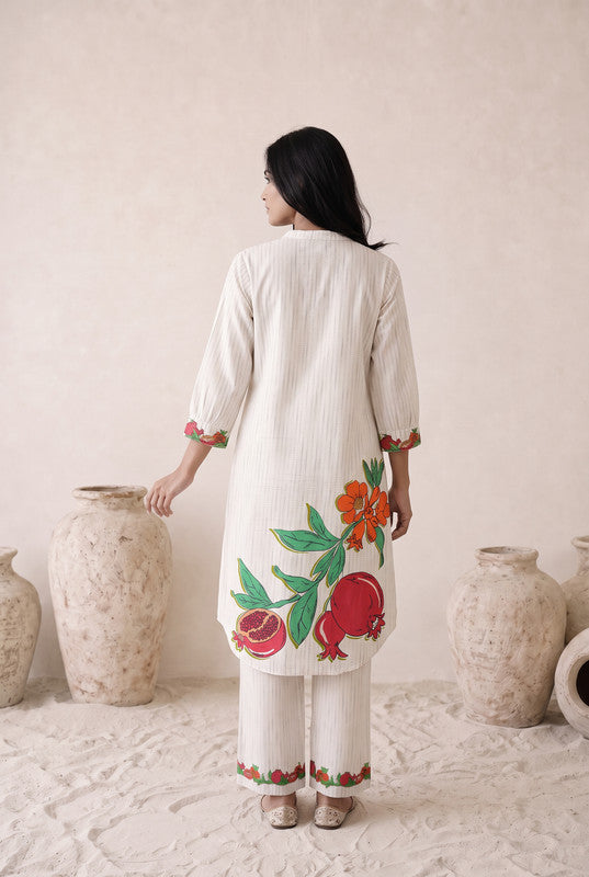 Ivory Floral Cotton Co-Ord Set