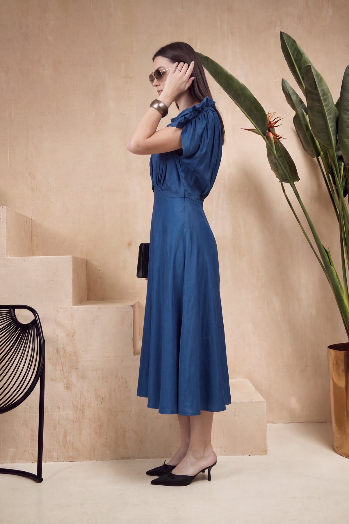Sapphire Spritz Russian Silk Dress