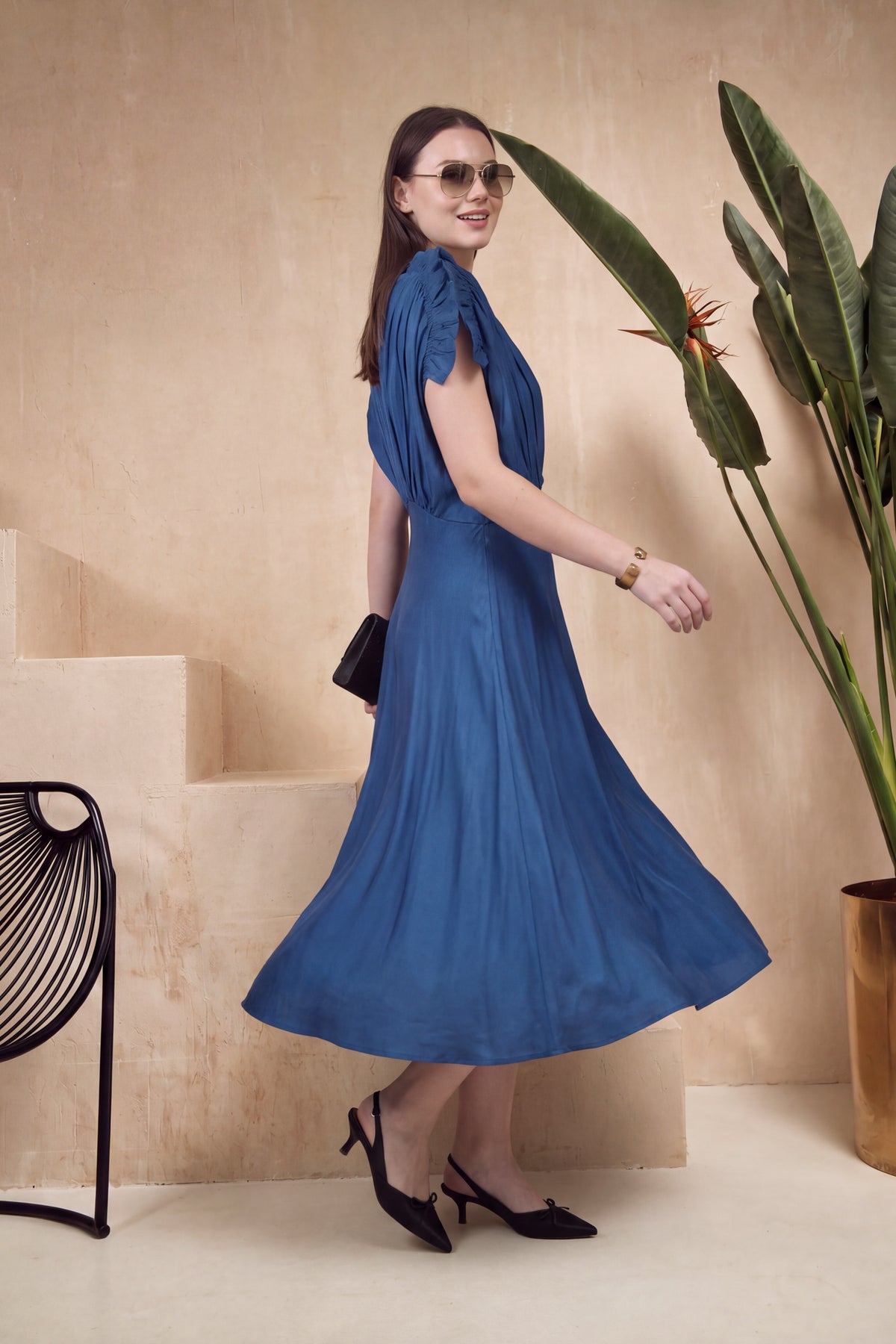 Sapphire Spritz Russian Silk Dress