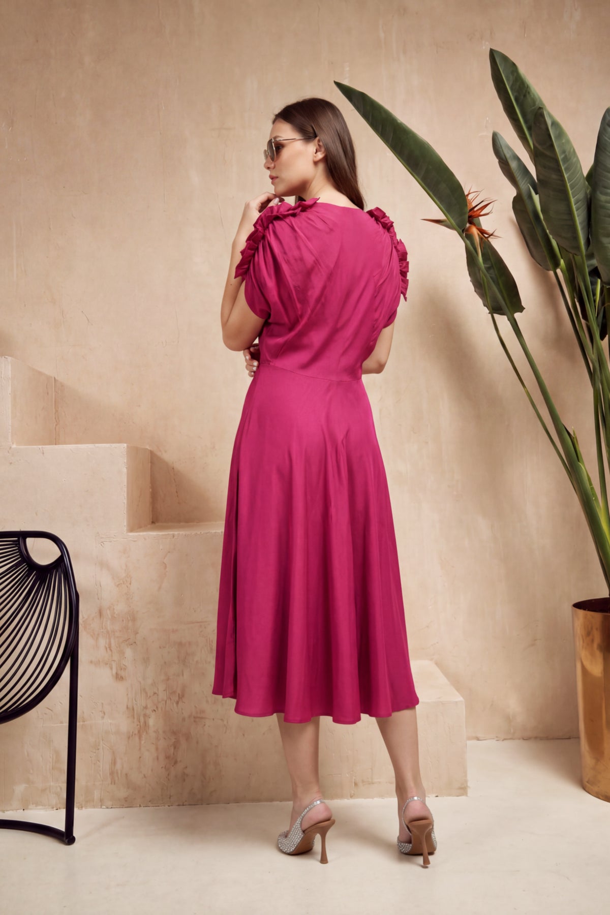 Scarlet Sangria Russian Silk Dress