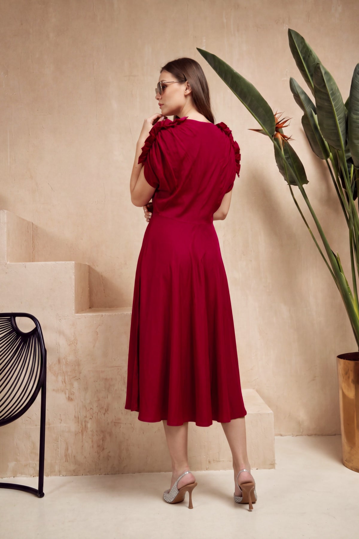 Scarlet Sangria Russian Silk Dress