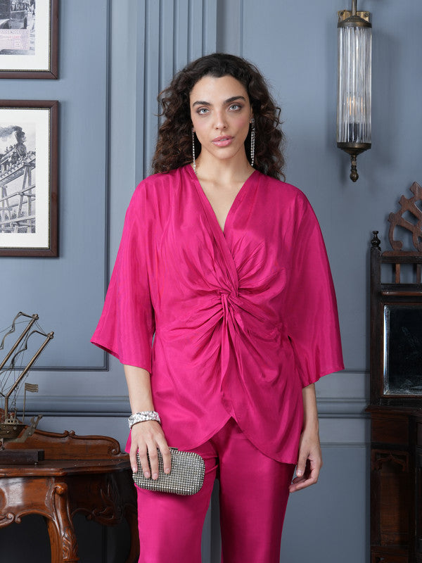 Raspberry Royale Russian Silk Co-ord Set