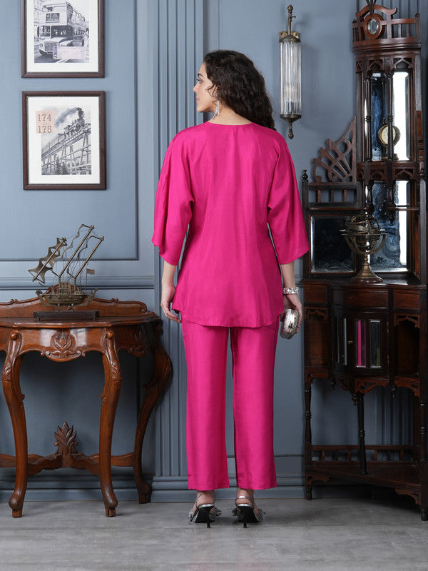 Raspberry Royale Russian Silk Co-ord Set