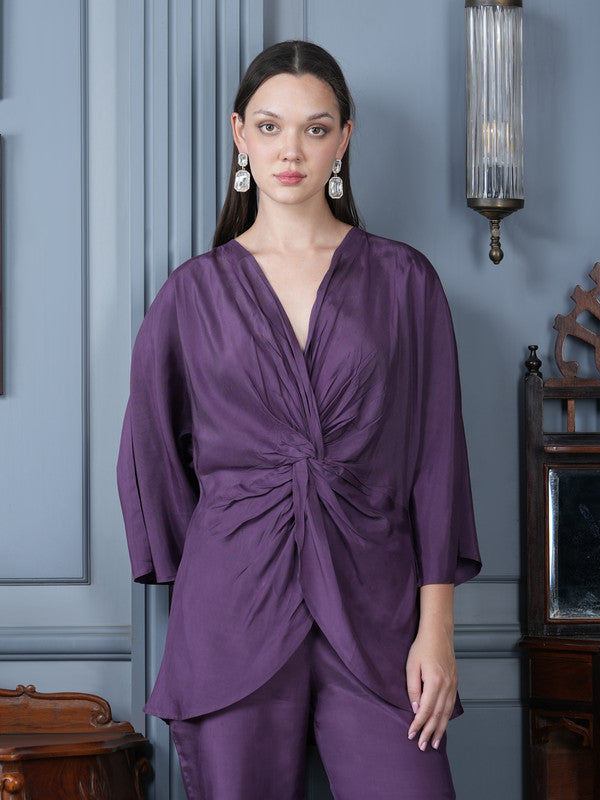 Violet Martini Russian Silk Co-ord Set