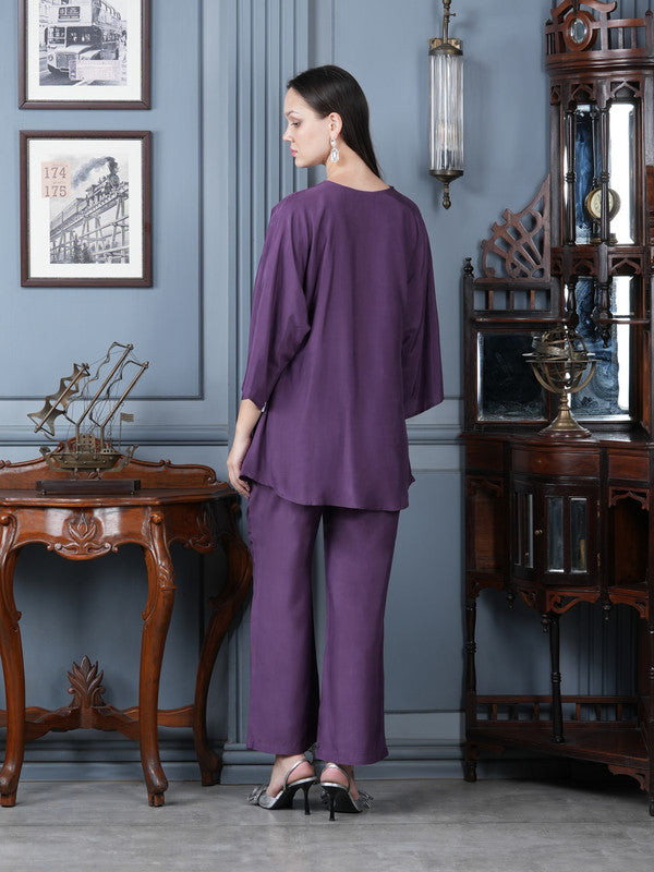 Violet Martini Russian Silk Co-ord Set