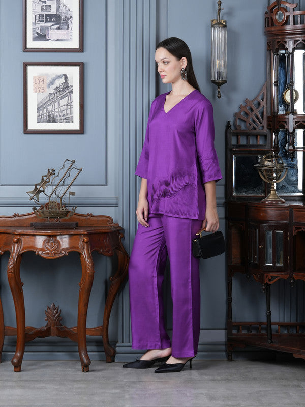 Purple Haze Russian Silk Co-ord Set