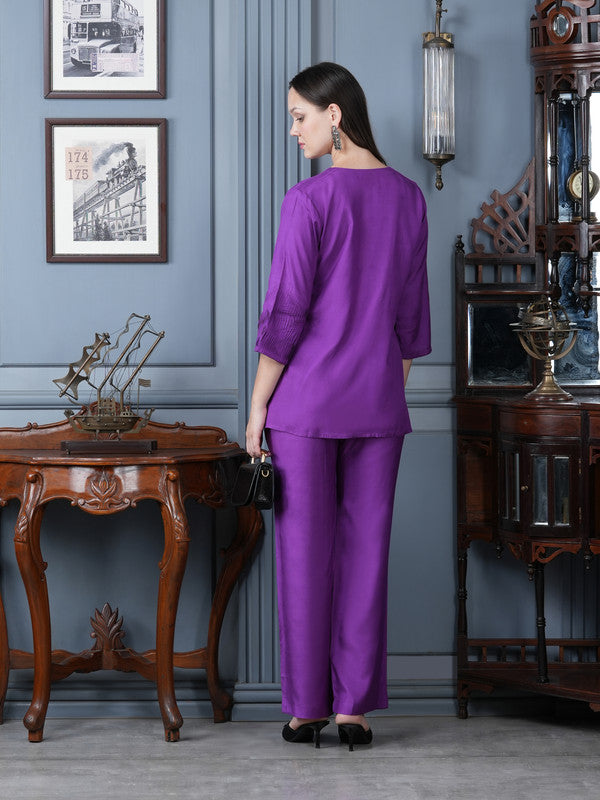 Purple Haze Russian Silk Co-ord Set