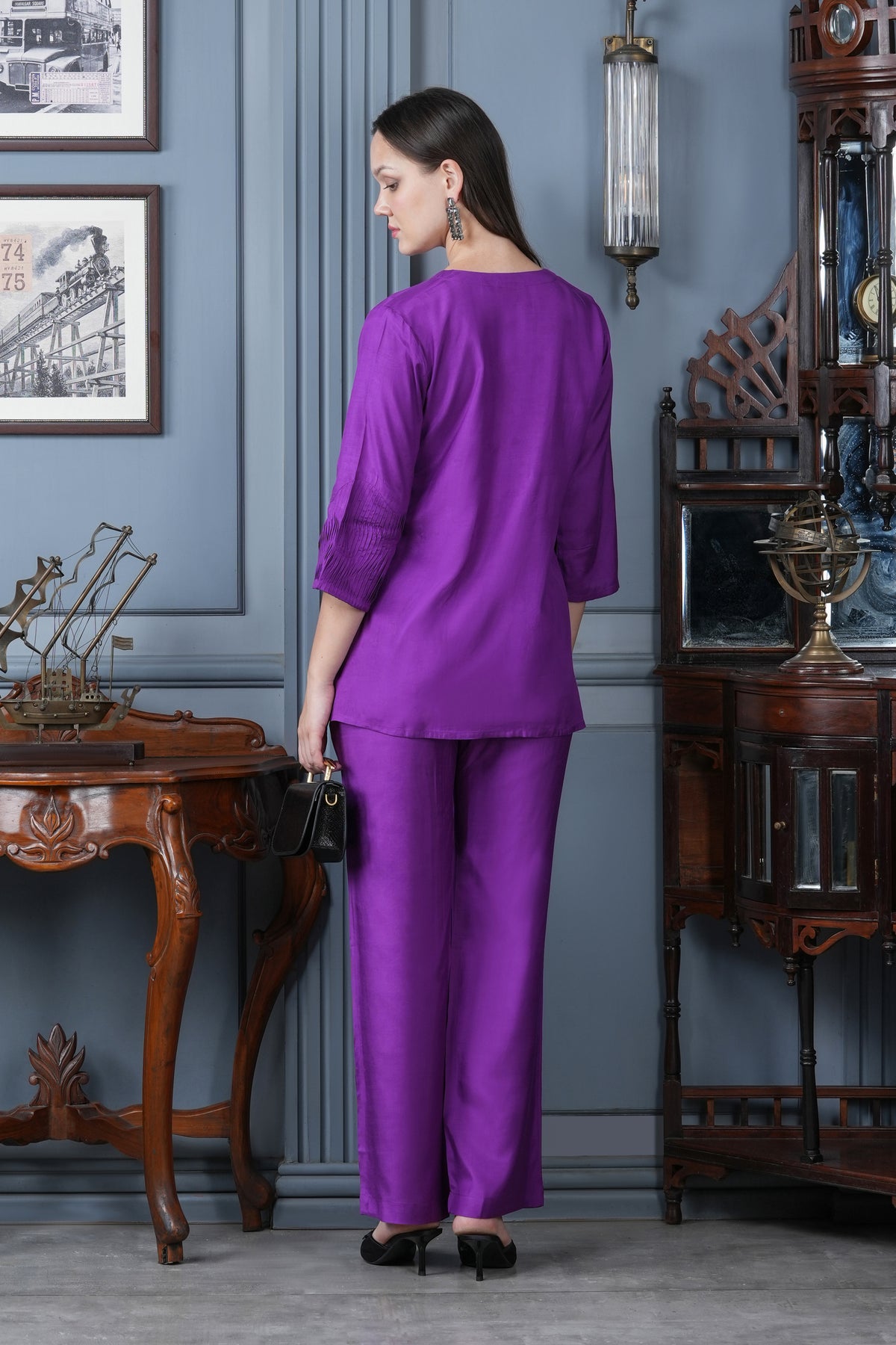 Purple Haze Russian Silk Co-ord Set