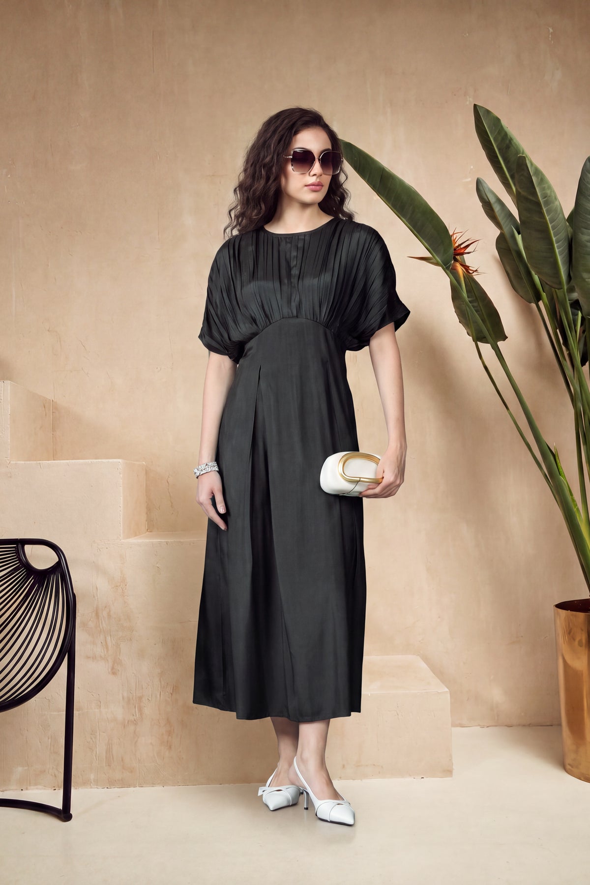 Midnight Grace Russian Silk Dress