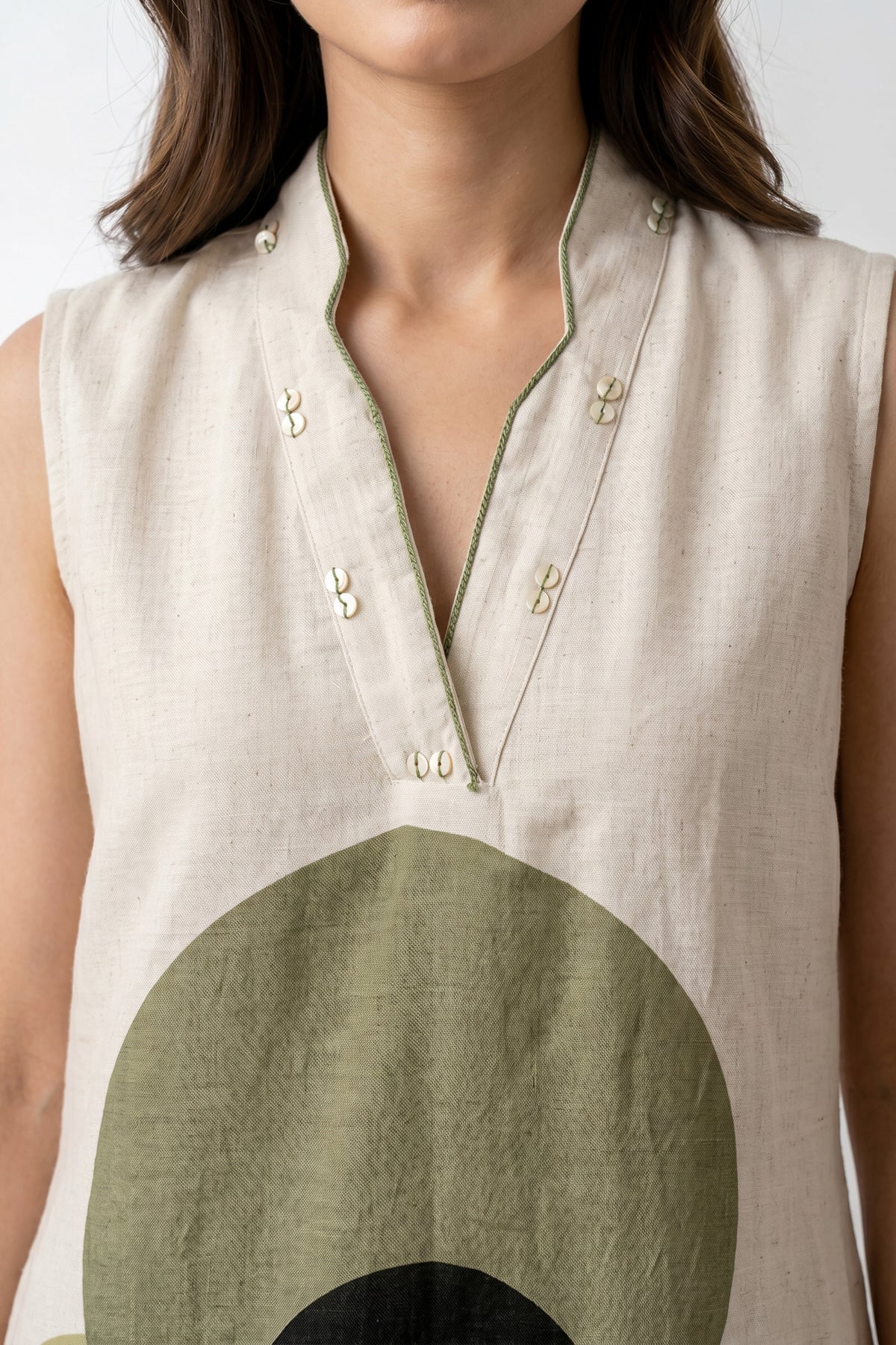 Off White Abstract Botanical Printed Top & Palazzo Cotton Flex Co-ord Set