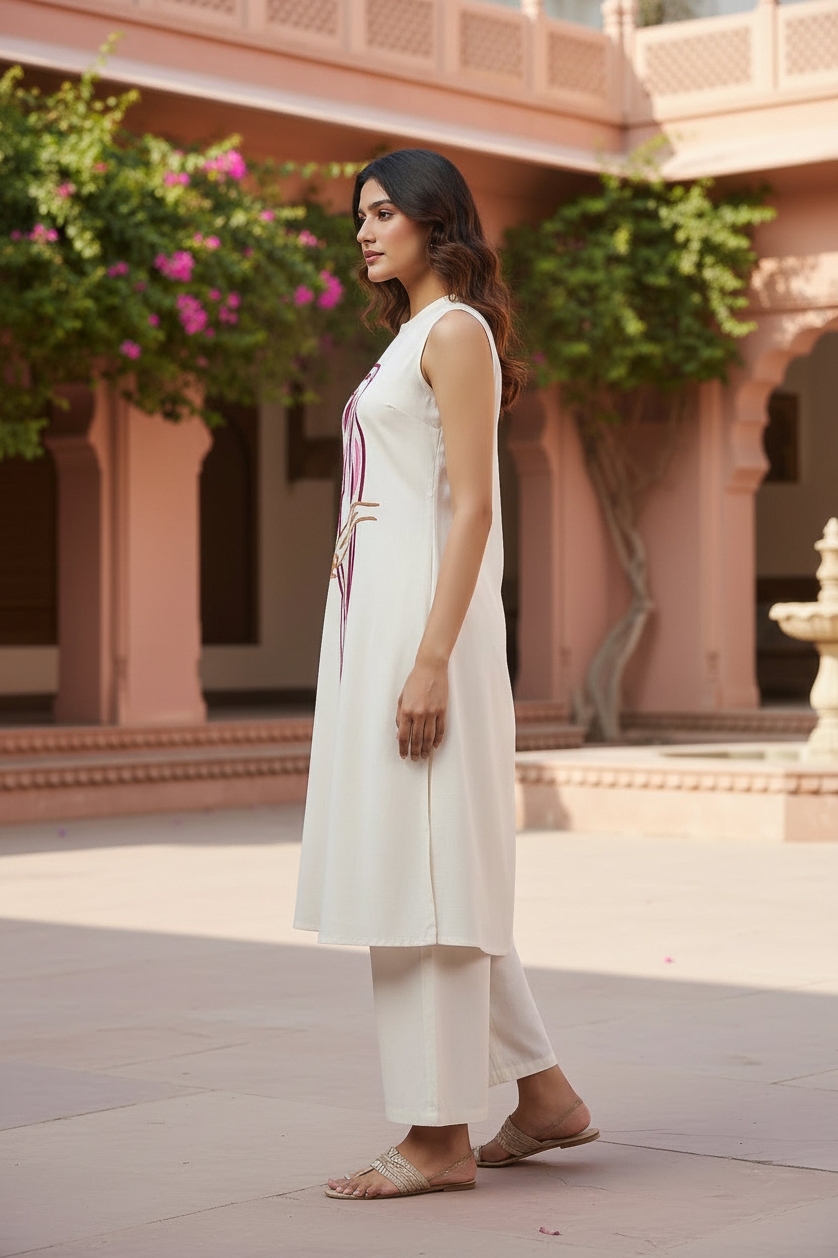 Off-White Artline Embroidery Cotton Flex Co-ord Set