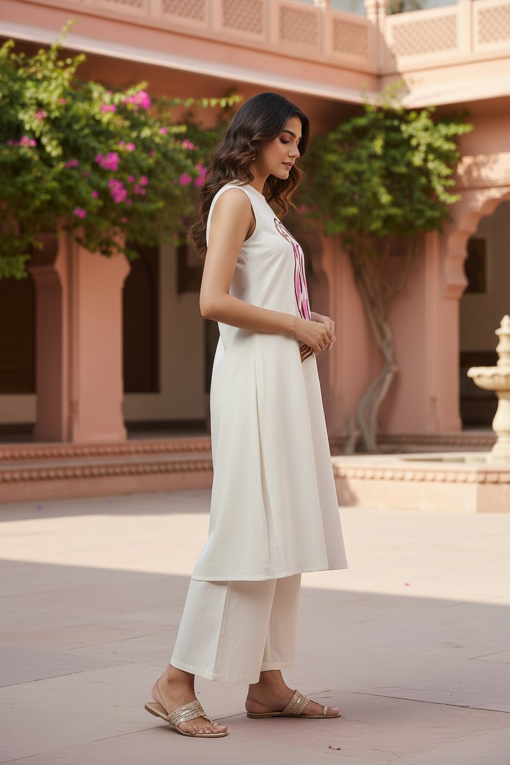 Off-White Artline Embroidery Cotton Flex Co-ord Set