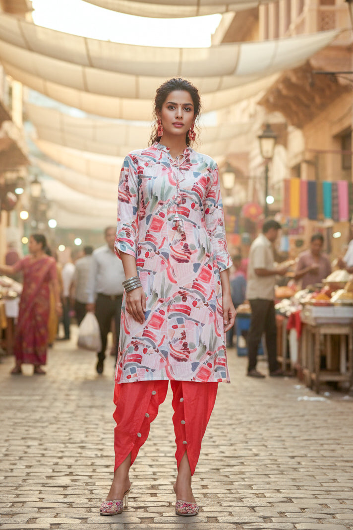 Rose Mist Russian Silk Co-ord Set