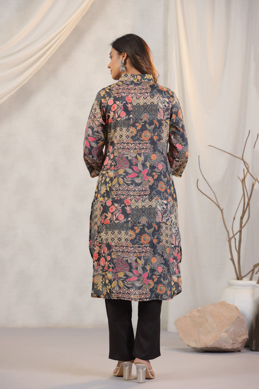 Twilight Florals Russian Silk Co-ord Set