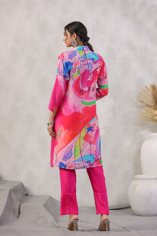 Vibrant Haze Russian Silk Co-ord Set