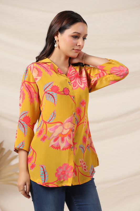 Sunset Petals Russian Silk Top