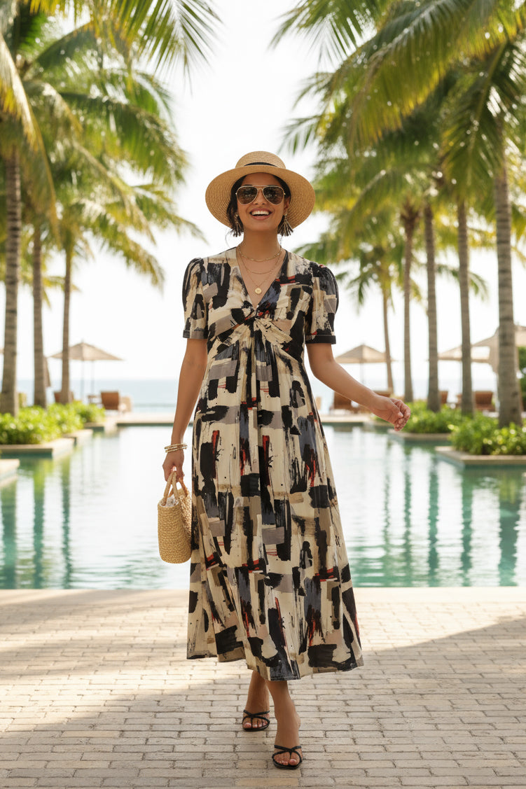 Abstract Muse Cotton Sundress