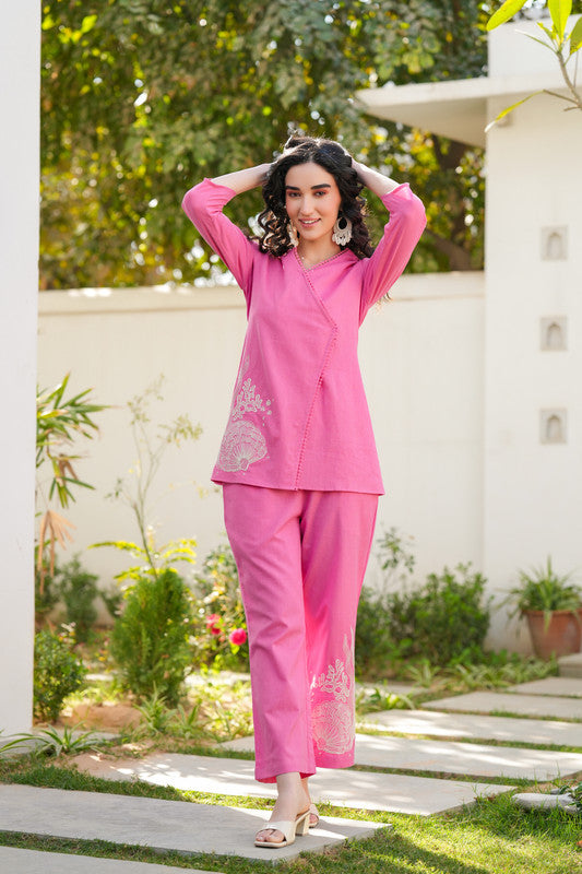 Rosy Glow Cotton Flex Co-ord Set