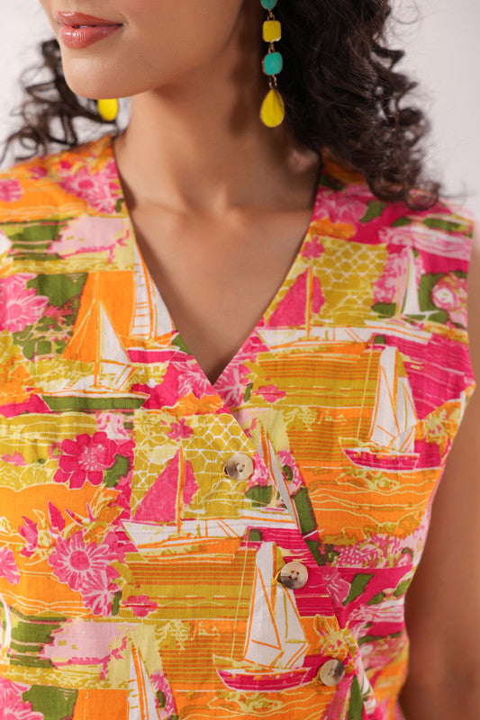 Sunburst Symphony Multi Cotton Co-ord Set