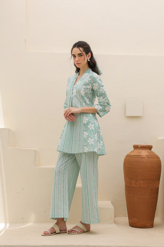 Ocean Haze Cotton Co-ord Set