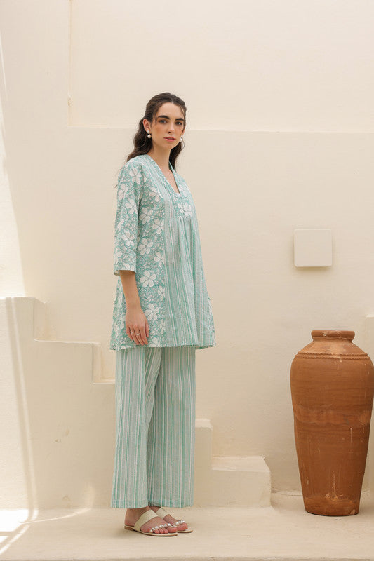 Ocean Haze Cotton Co-ord Set