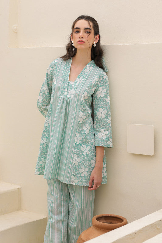 Ocean Haze Cotton Co-ord Set