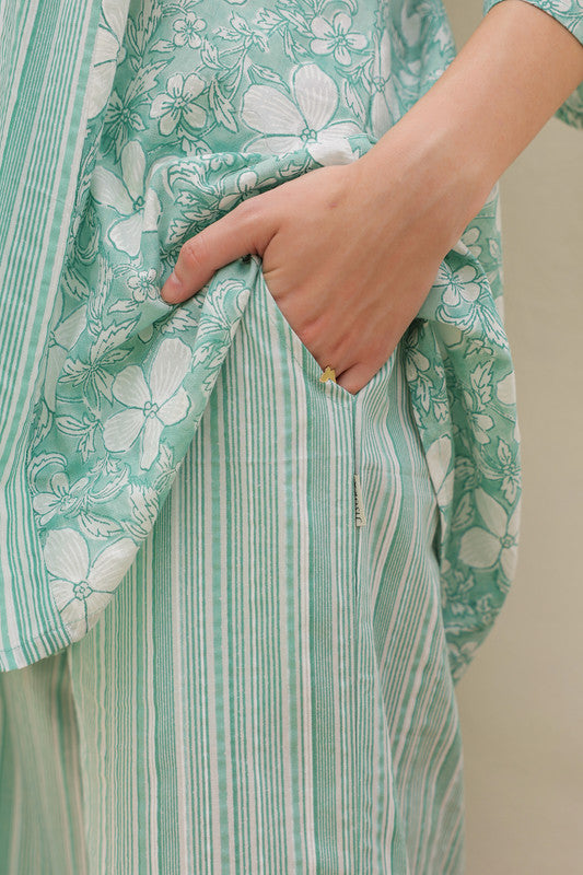 Ocean Haze Cotton Co-ord Set