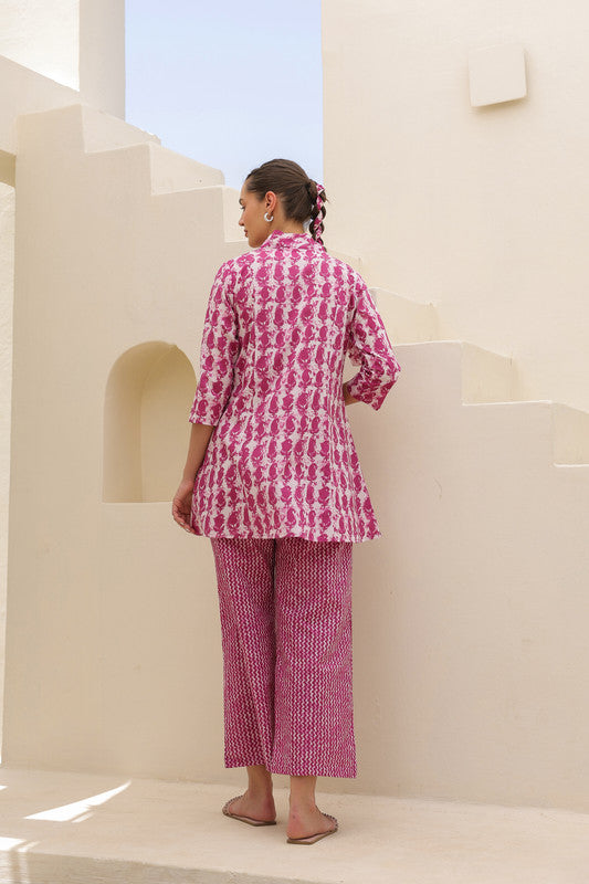 Muted Raspberry Cotton Co-ord Set