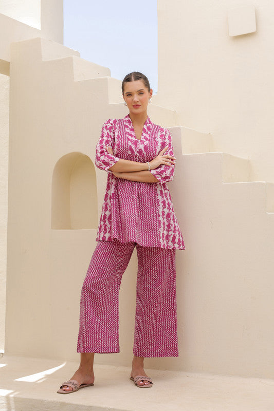 Muted Raspberry Cotton Co-ord Set