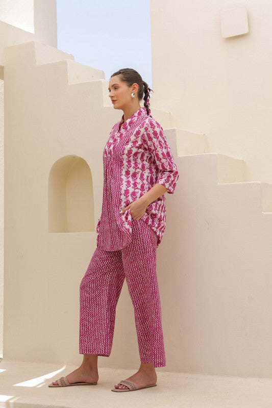 Muted Raspberry Cotton Co-ord Set