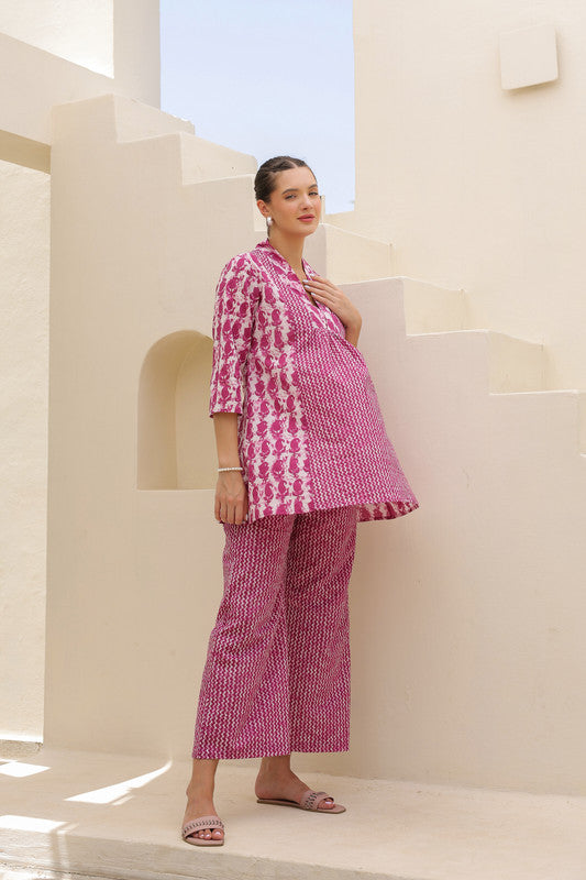Muted Raspberry Cotton Co-ord Set