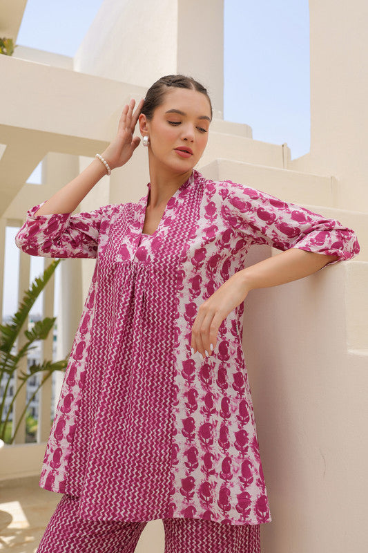 Muted Raspberry Cotton Co-ord Set