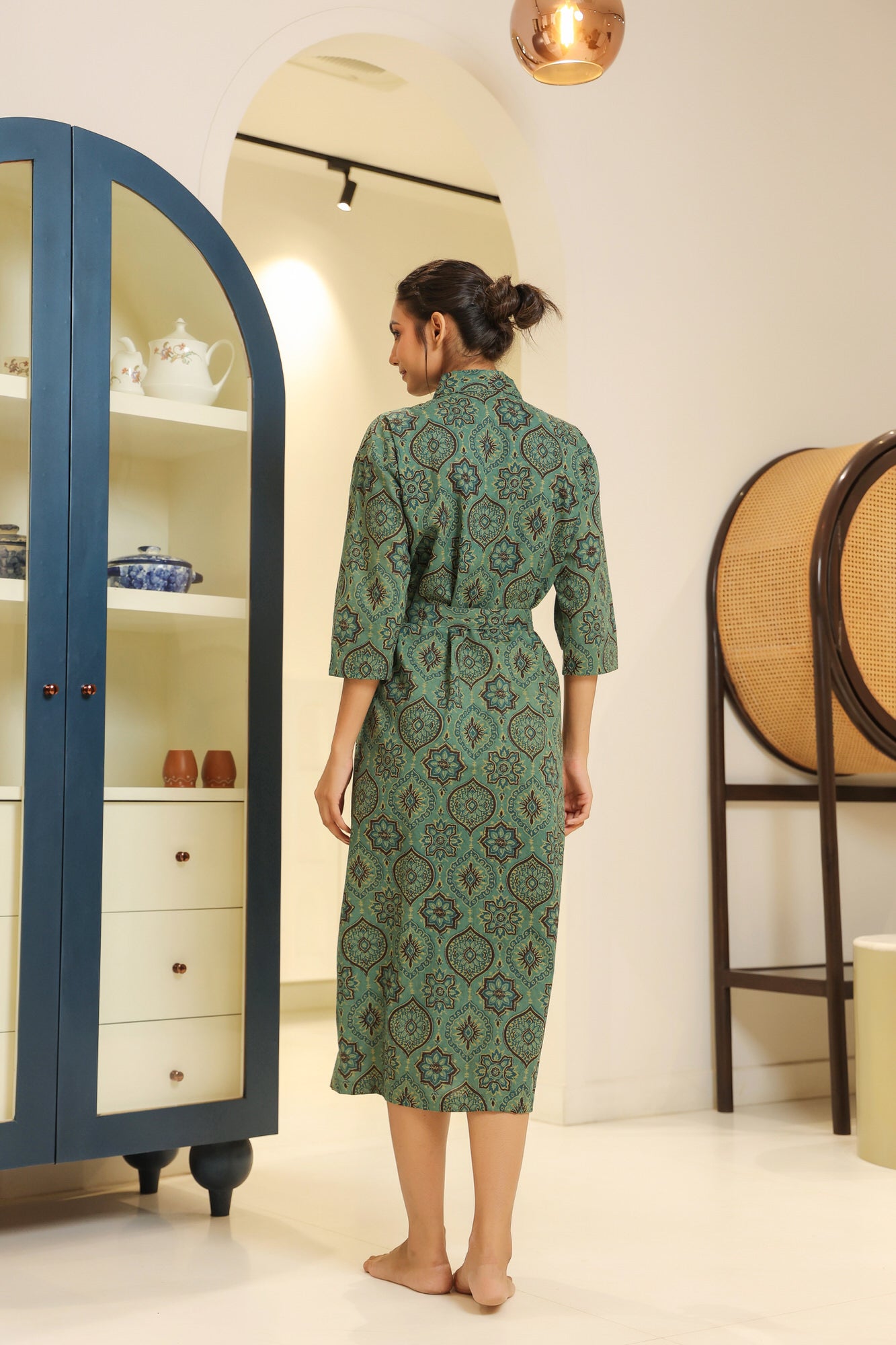 Soft Sass Green Cotton Robe