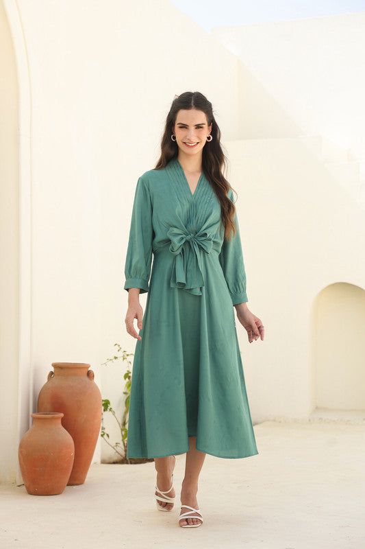 Sage Serenity Russian Silk Dress